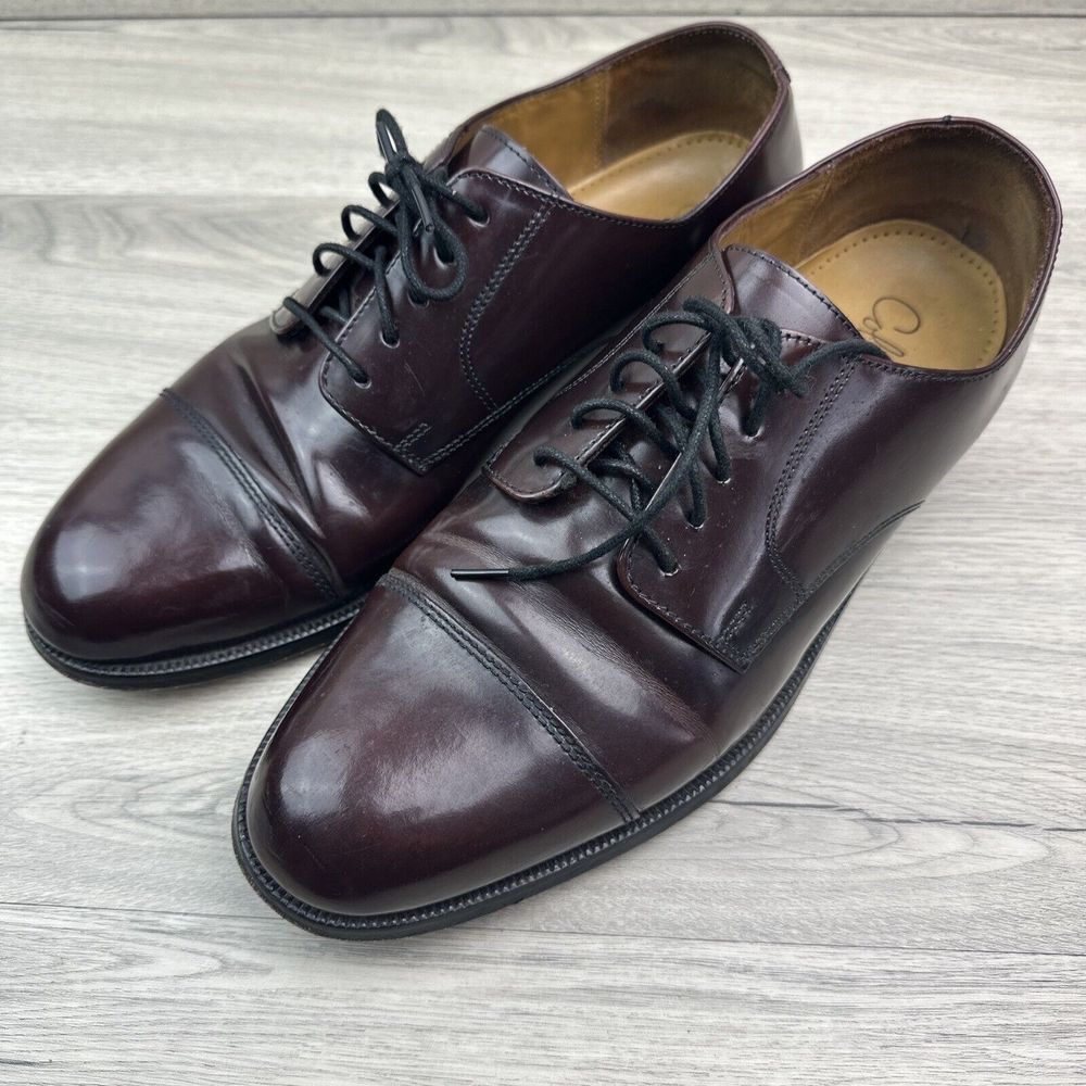 Cole Haan 9.5 D Mens Burgurndy  Cap‎ Toe Classics Shoe